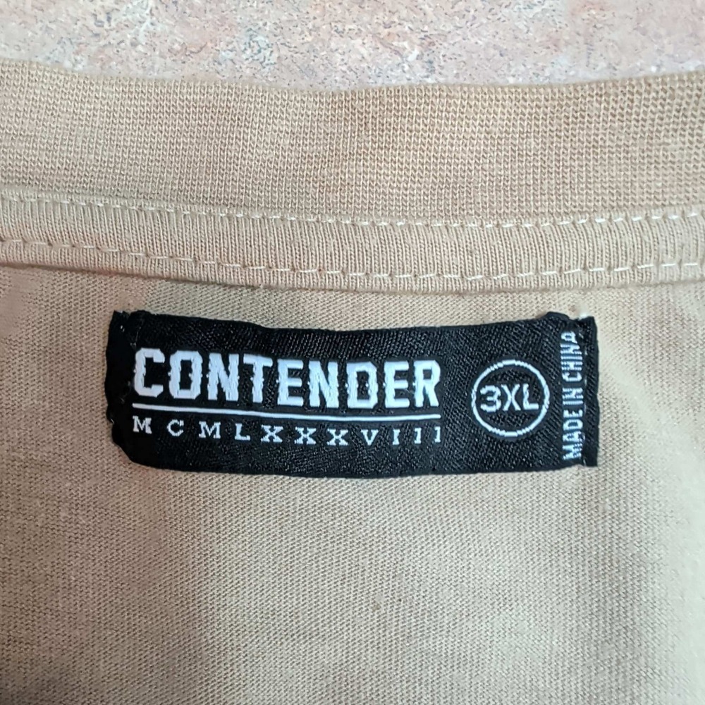 Contender Graphic Tee Mens 3XL Tan Brown The Good Soul Colorblock Streetwear - Picture 3 of 6